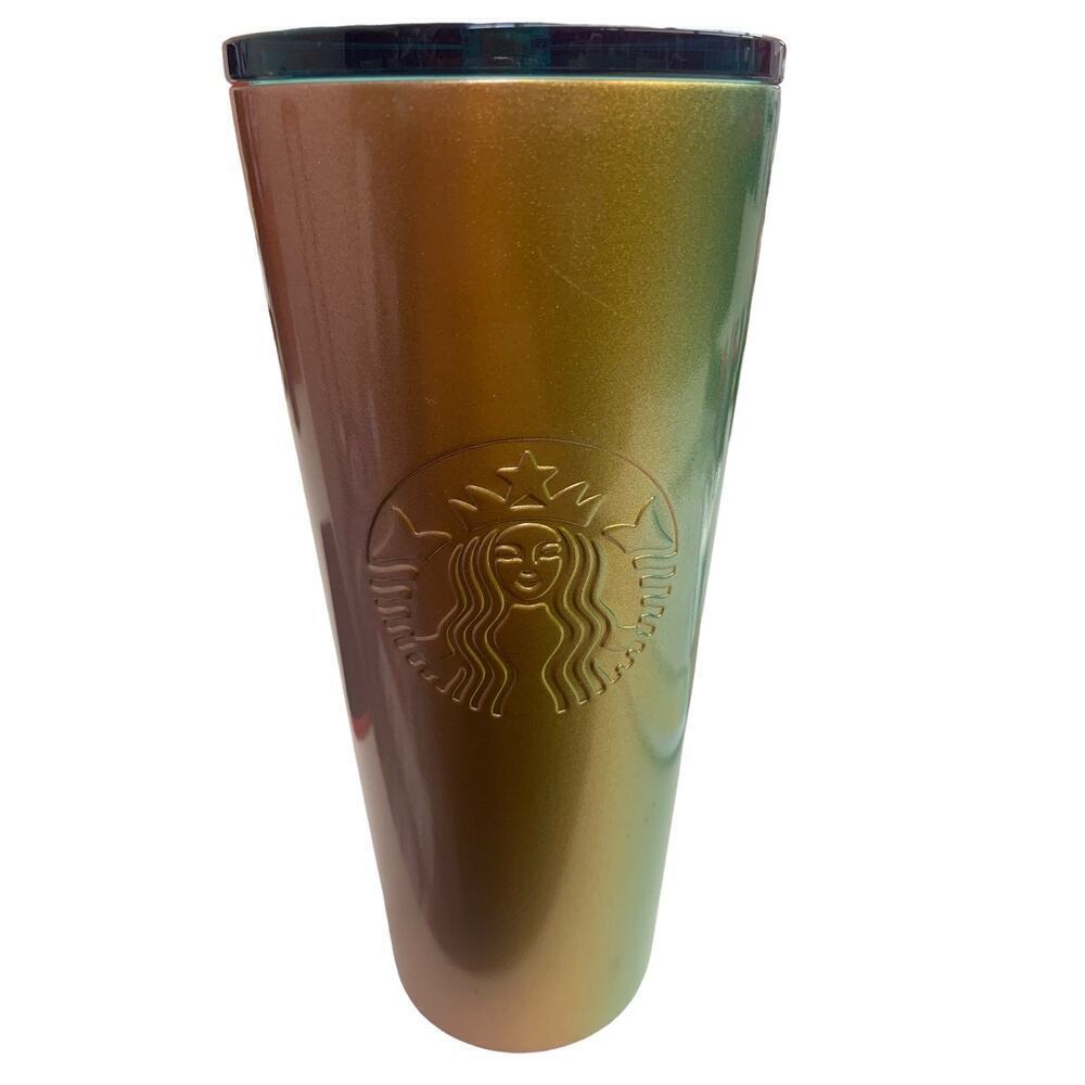 Starbucks Iridescent‎  Pink Gold Green Ombre Summer 2020 16 oz